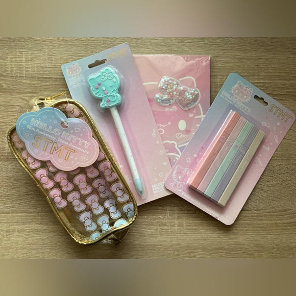 Hello Kitty Other - Hello Kitty 50th Anniversary Stationery Bundle - Four Items 🎀🎀🎀✨